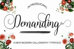 Demanding Script Font for Modern Web Design
