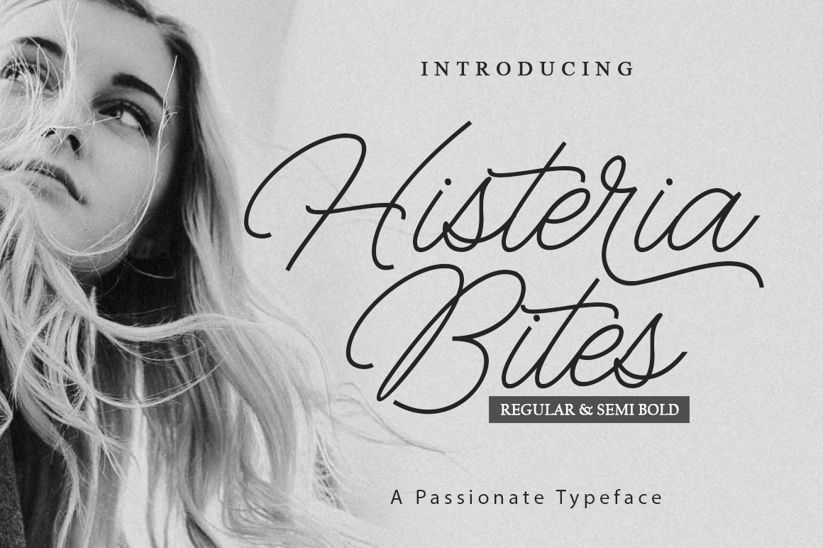 Histeria Bites: A Modern Typeface for Web Headers