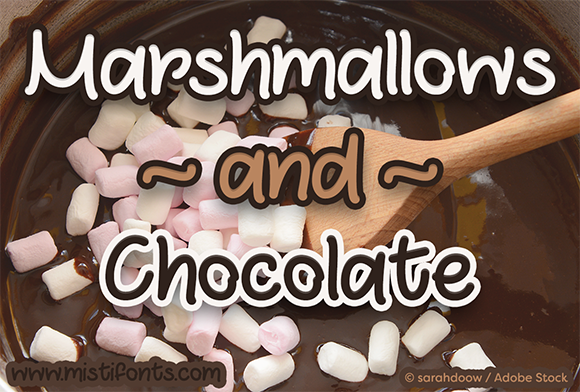 Marshmallows and Chocolate Font for Makers