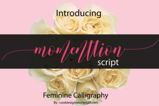 Momenttion: A Modern Script Font for Editorial Design