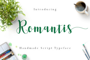 Romantis Font: A Script Typeface for Makers